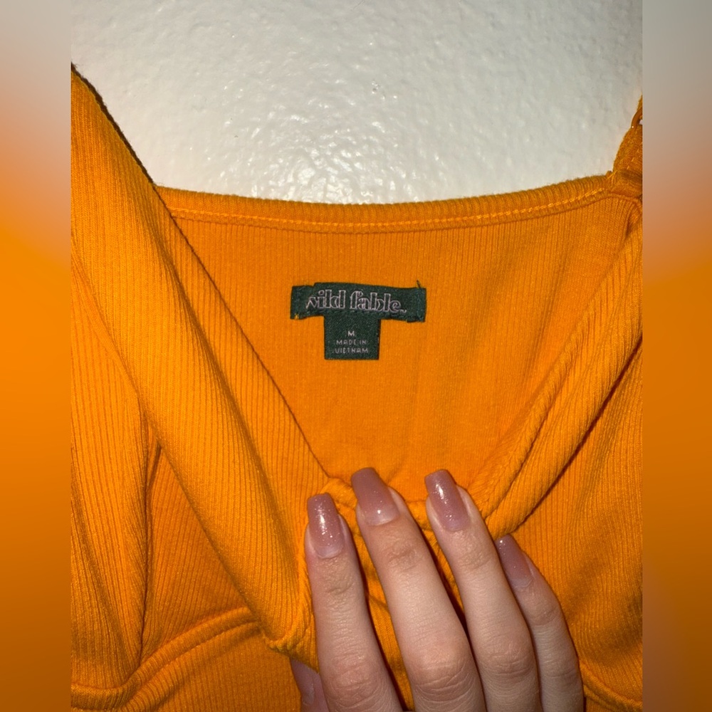 Wild Fable Mustard Ribbed Top - Picture 3 of 3
